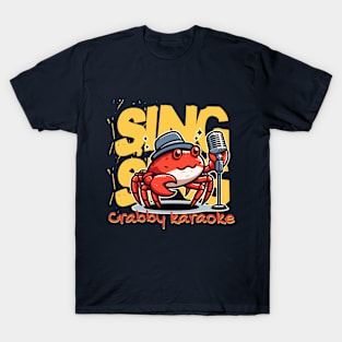 Funny crab Karaoke singer T-Shirt